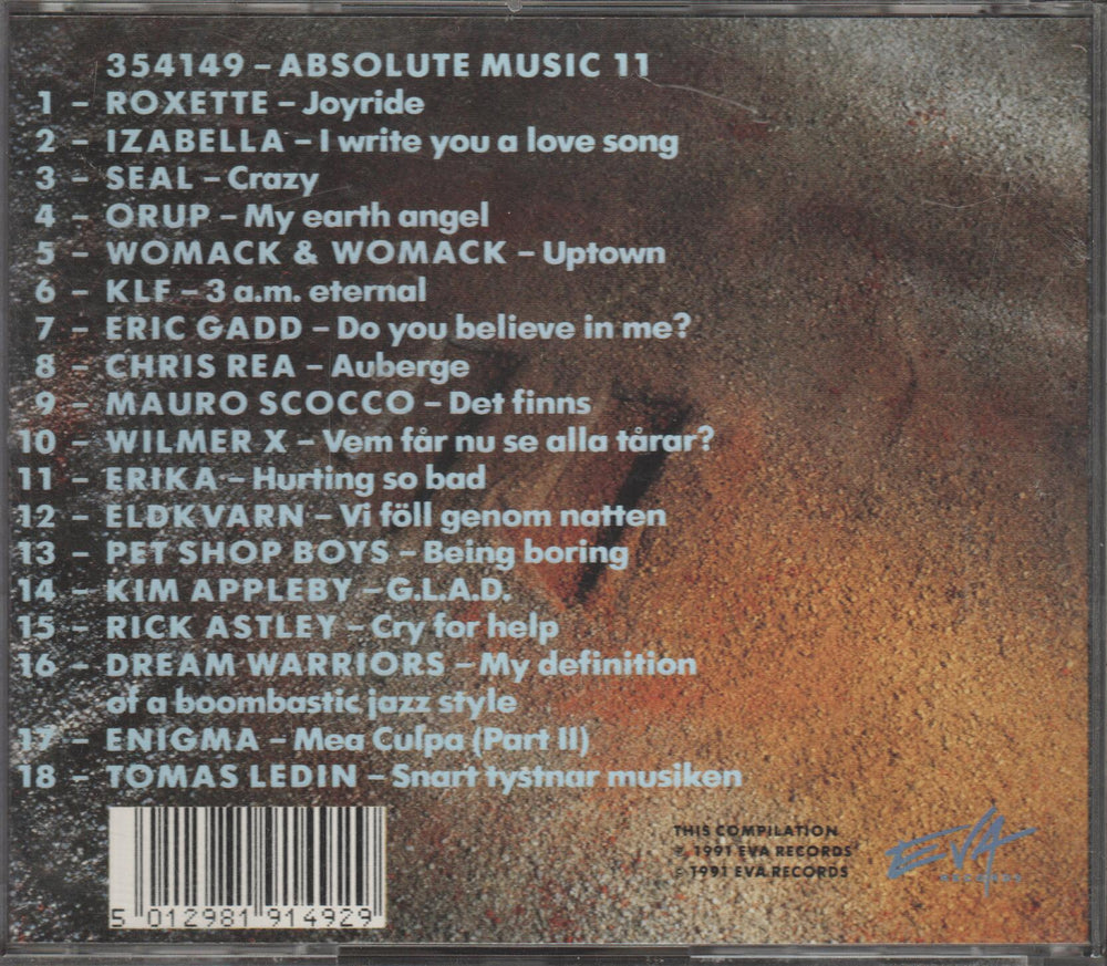 Diverse artister - Absolute Music 11. 1994. . CD.