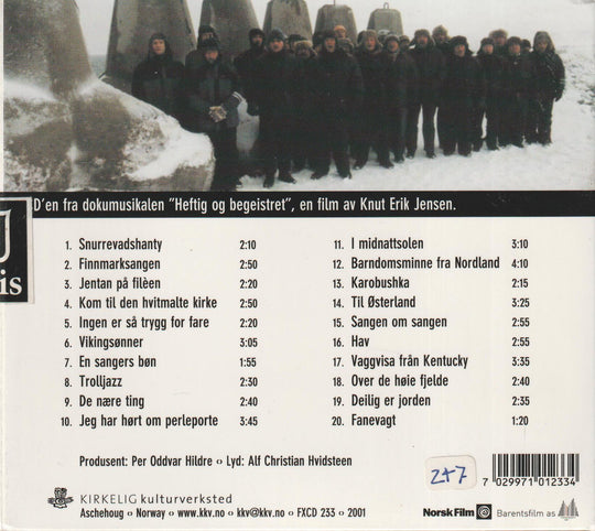 Berlevåg Mannsangforening - Heftig & Begeistret (Digipak). 2001. . CD.