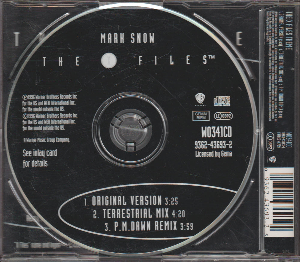 Mark Snow - The X-Files (1996). CD-singel.