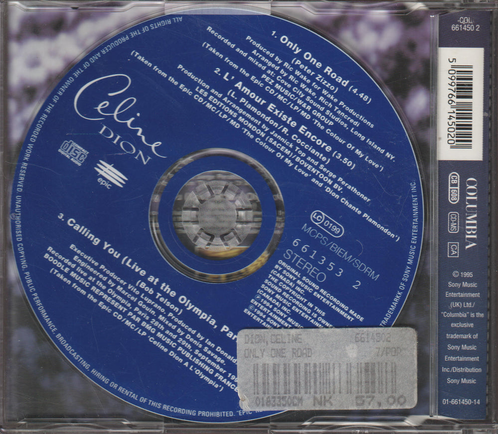 Celine Dion - Only One Road (1994). CD-singel.