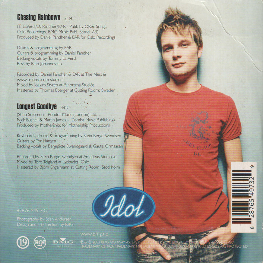 Gaute (Gaute Ormåsen) - Chasing Rainbows (2003). CD-singel.