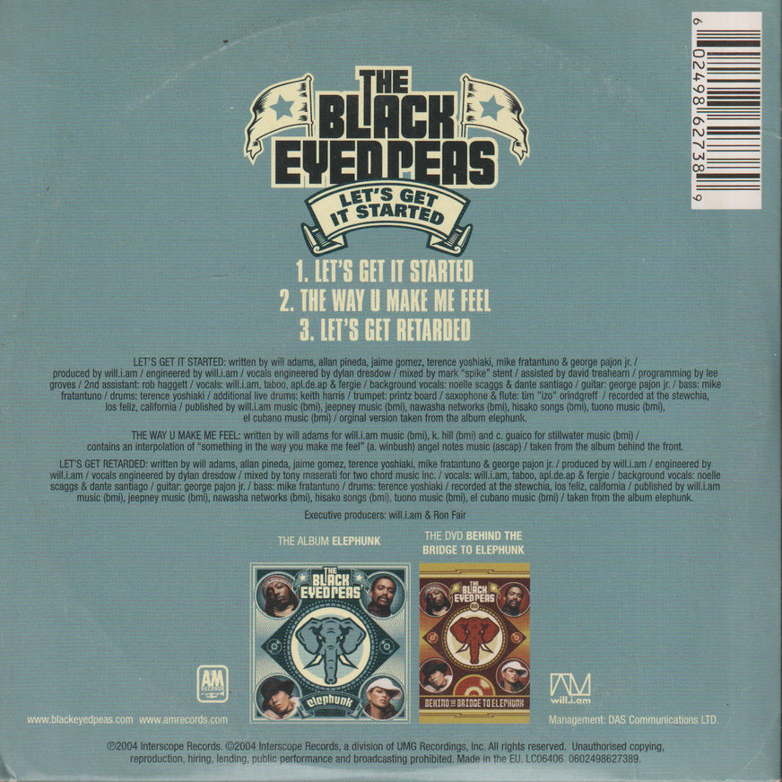 The Black Eyed Peas - Let's Get It Started (2004). CD-singel.