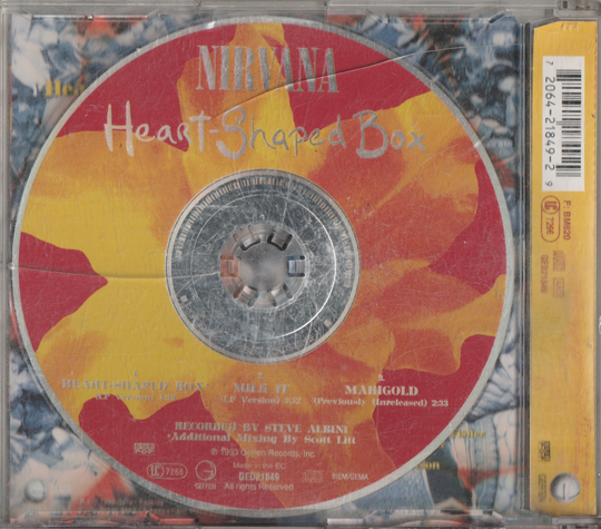 Nirvana - Heart-Shaped Box (1993). CD-singel.
