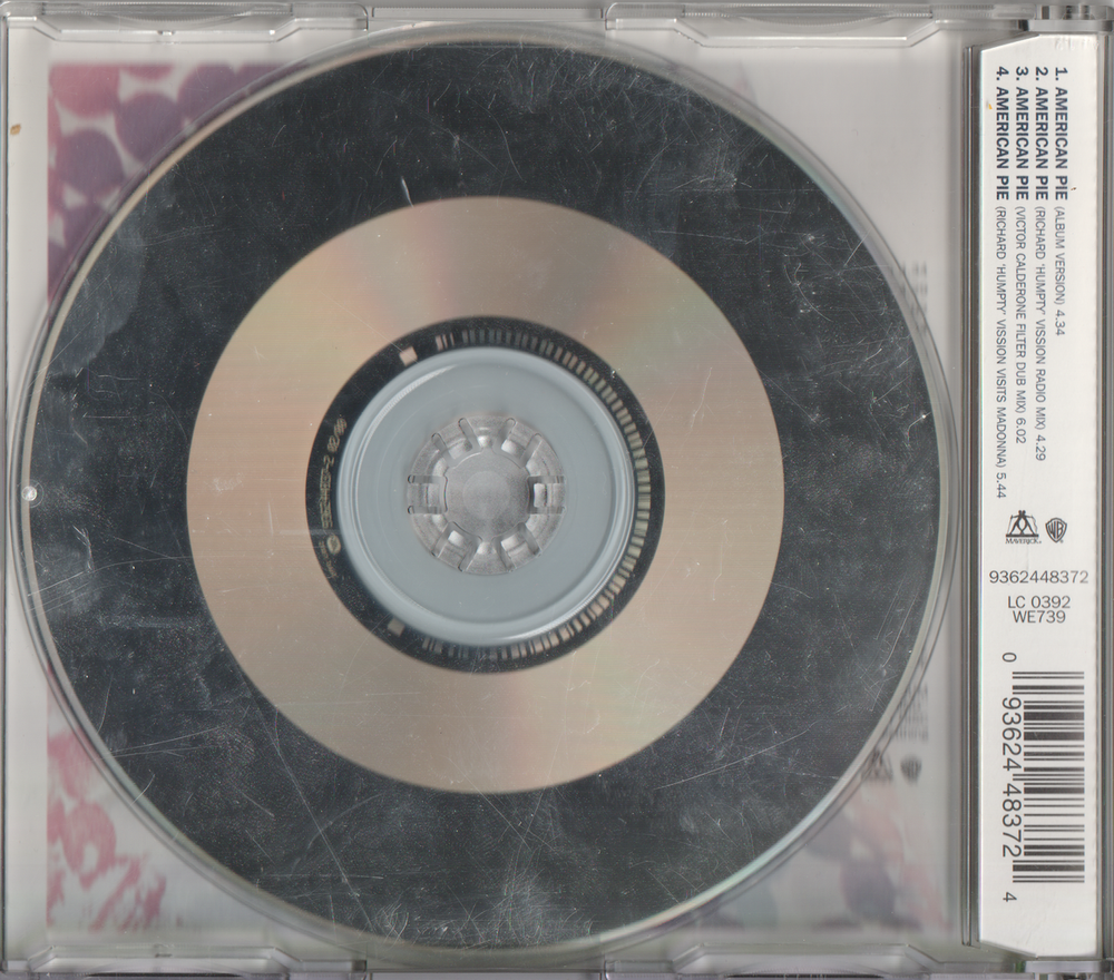 Madonna - American Pie (2000). CD-singel.