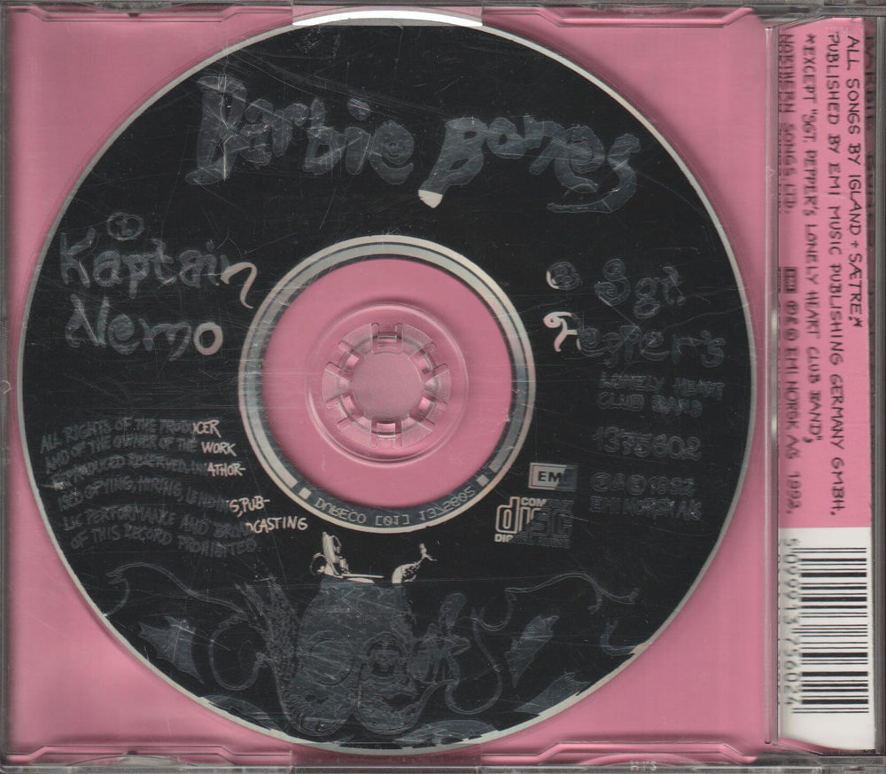 Barbie Bones - Kaptain Nemo (1992). CD-singel.