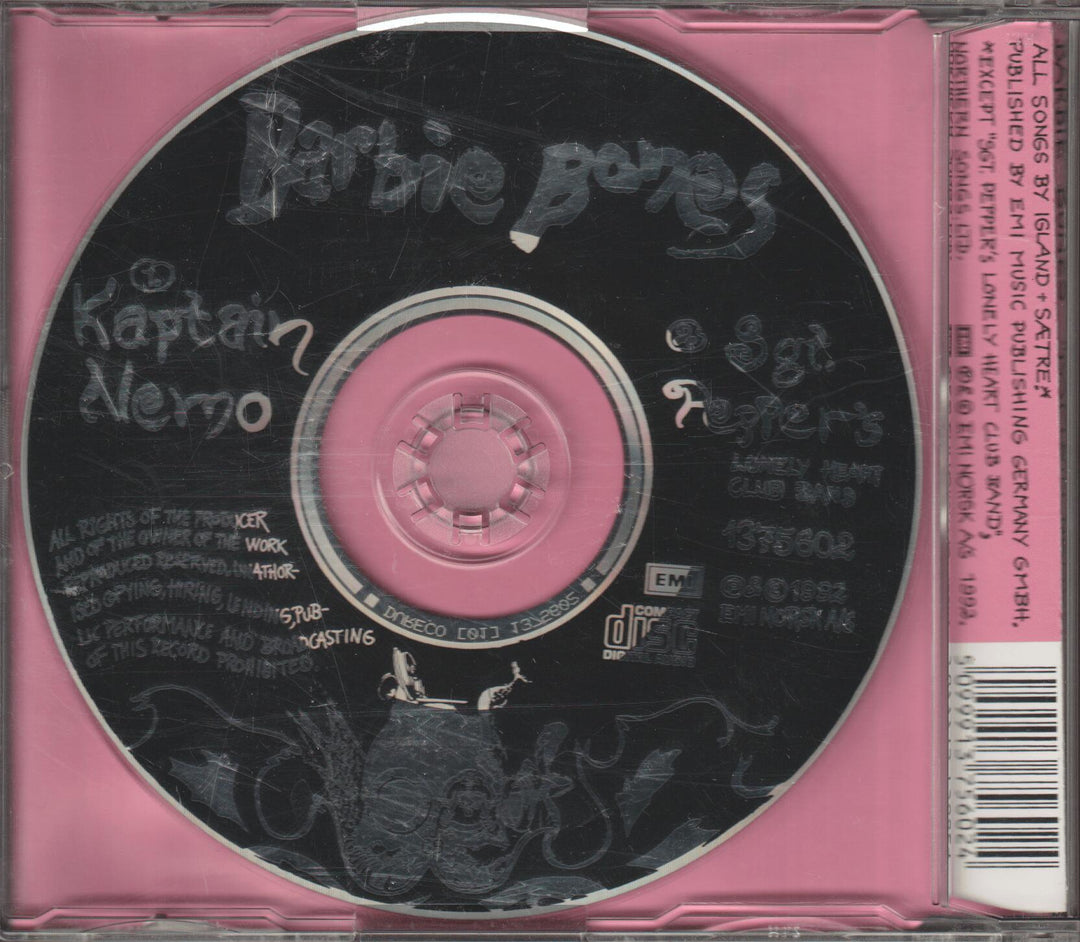 Barbie Bones - Kaptain Nemo (1992). CD-singel.