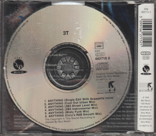 3T - Anything (1995). CD-singel.