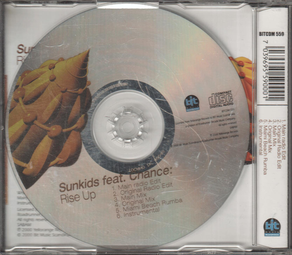 Sunkids feat. Chance - Rise Up. 1999. CD-singel.