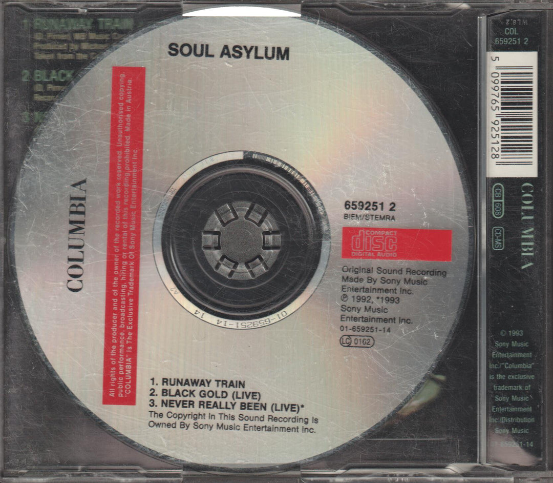 Soul Asylum - Runaway Train. 1993. CD-singel.
