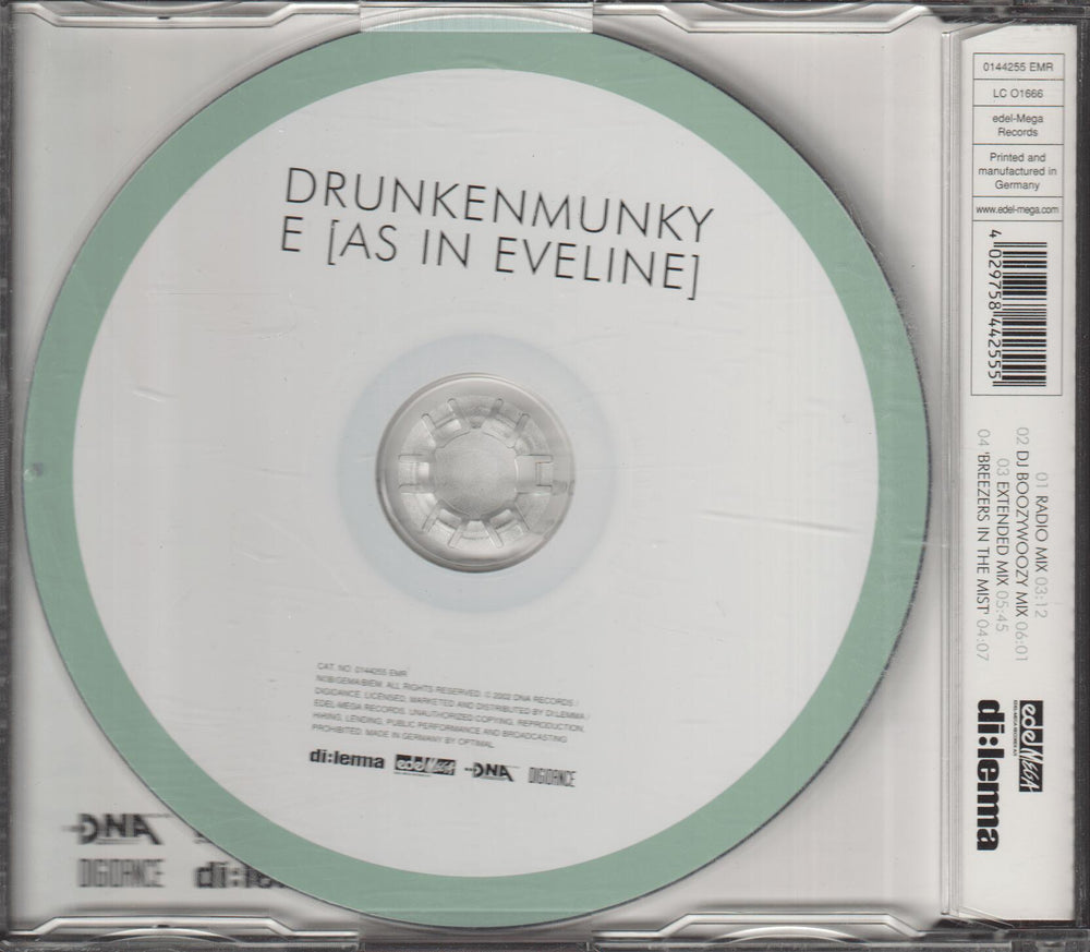 Drunkenmunky - E [As In Eveline]. 2002. CD-singel.