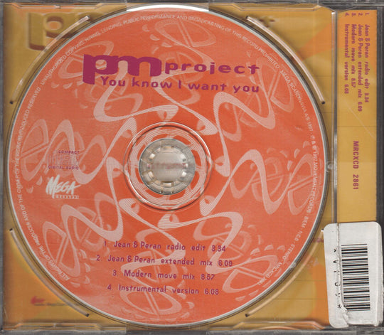 PM Project - You Know I Want You. 2000. CD-singel.