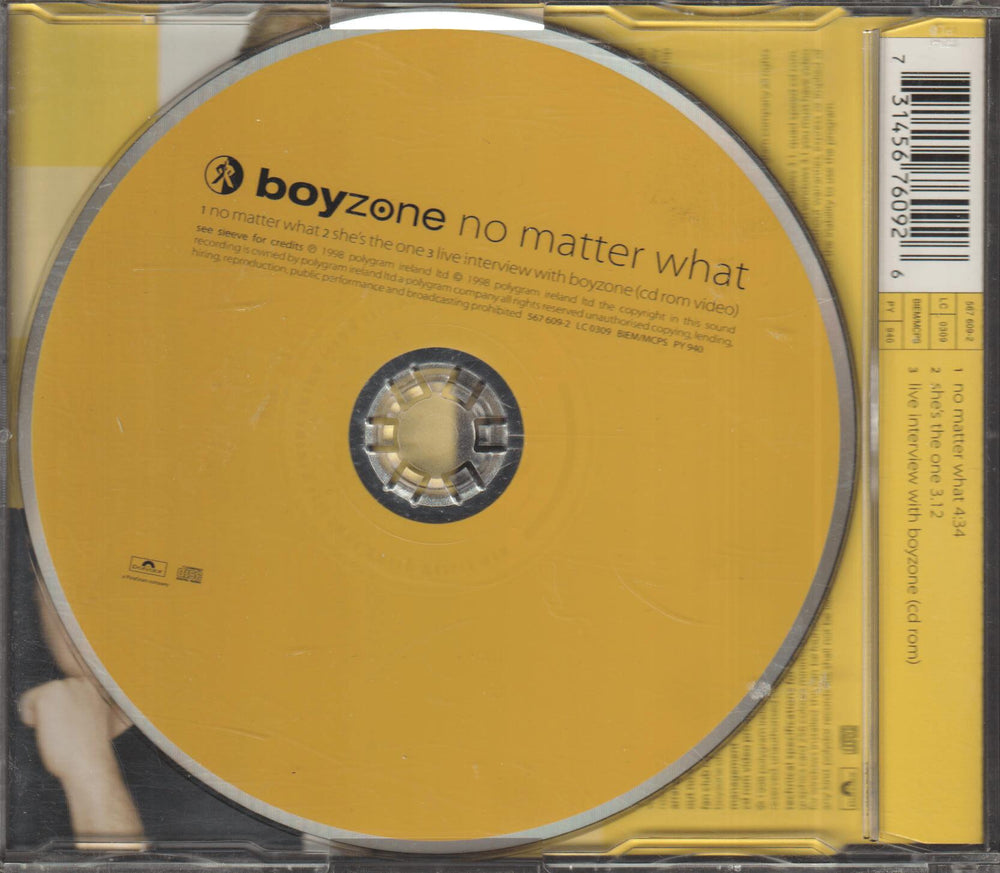 Boyzone - No Matter What. 1998. CD-singel.