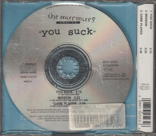 The Murmurs - You Suck. 1994. CD-singel.