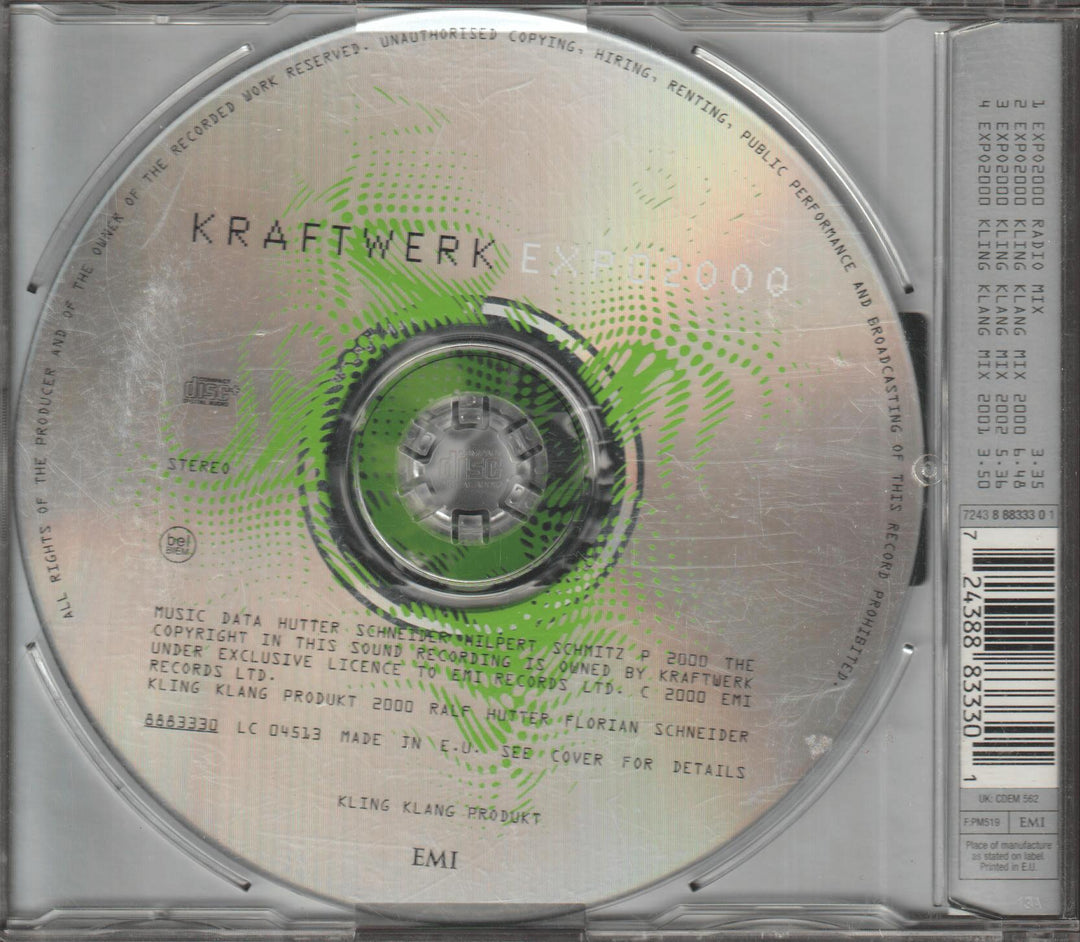 Kraftwerk - Expo 2000. 1999. CD-singel.