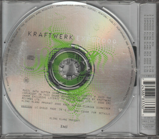 Kraftwerk - Expo 2000. 1999. CD-singel.