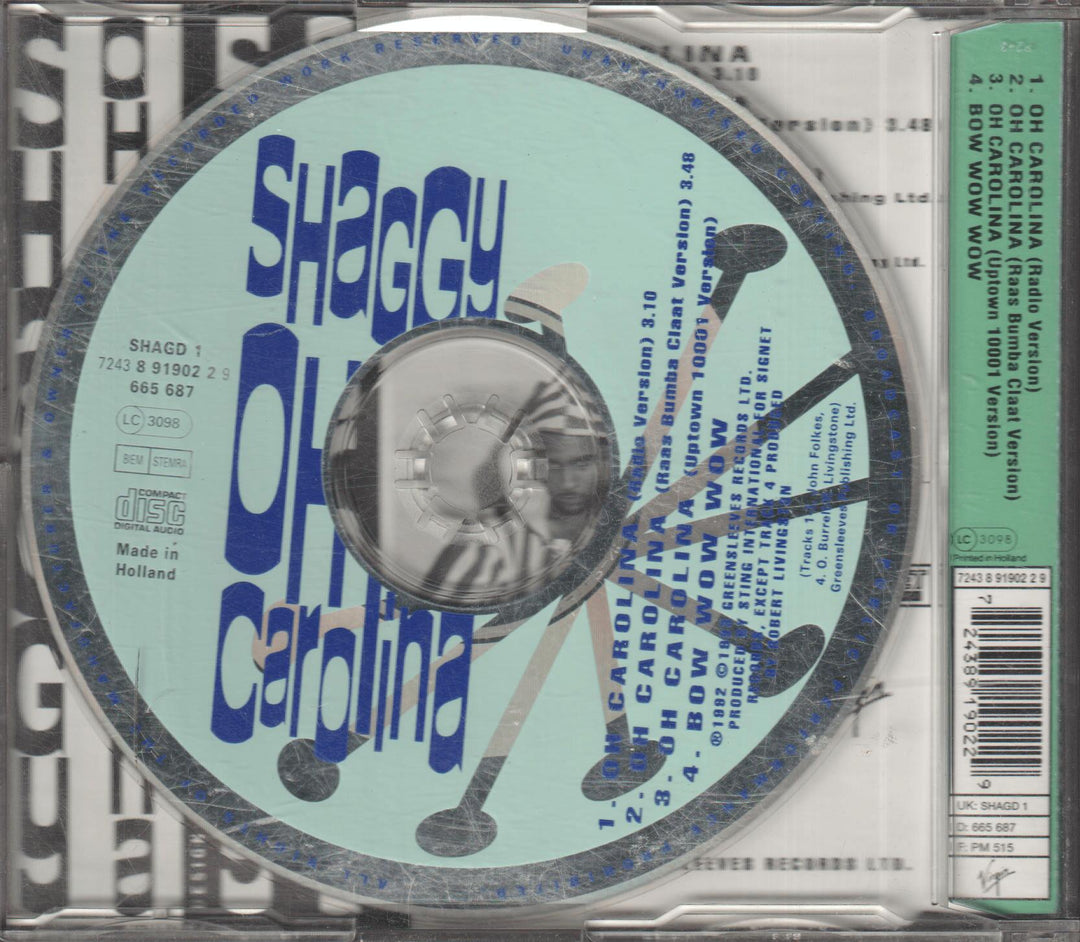 Shaggy – Oh Carolina. 1993. CD-singel.