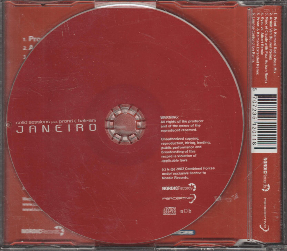 Solid Sessions feat. Pronti & Kalmani – Janeiro. 2001. CD-singel.