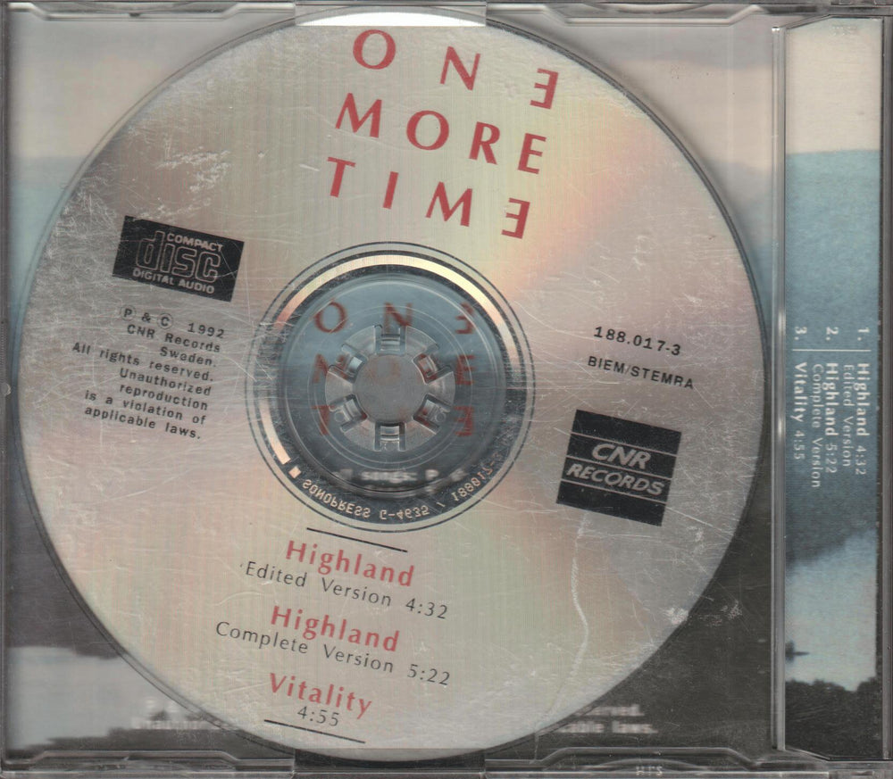 Highland – One More Time. 1999. CD-singel.