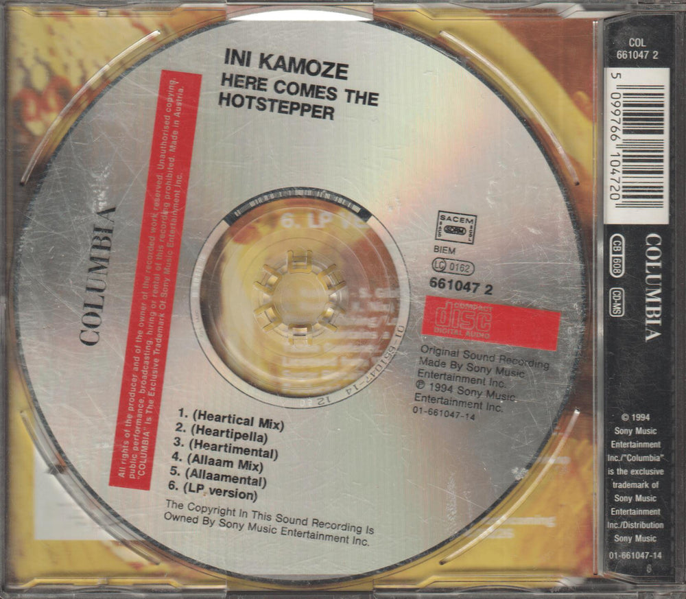 Ini Kamoze – Here Comes The Hotstepper. 1994. CD-singel.