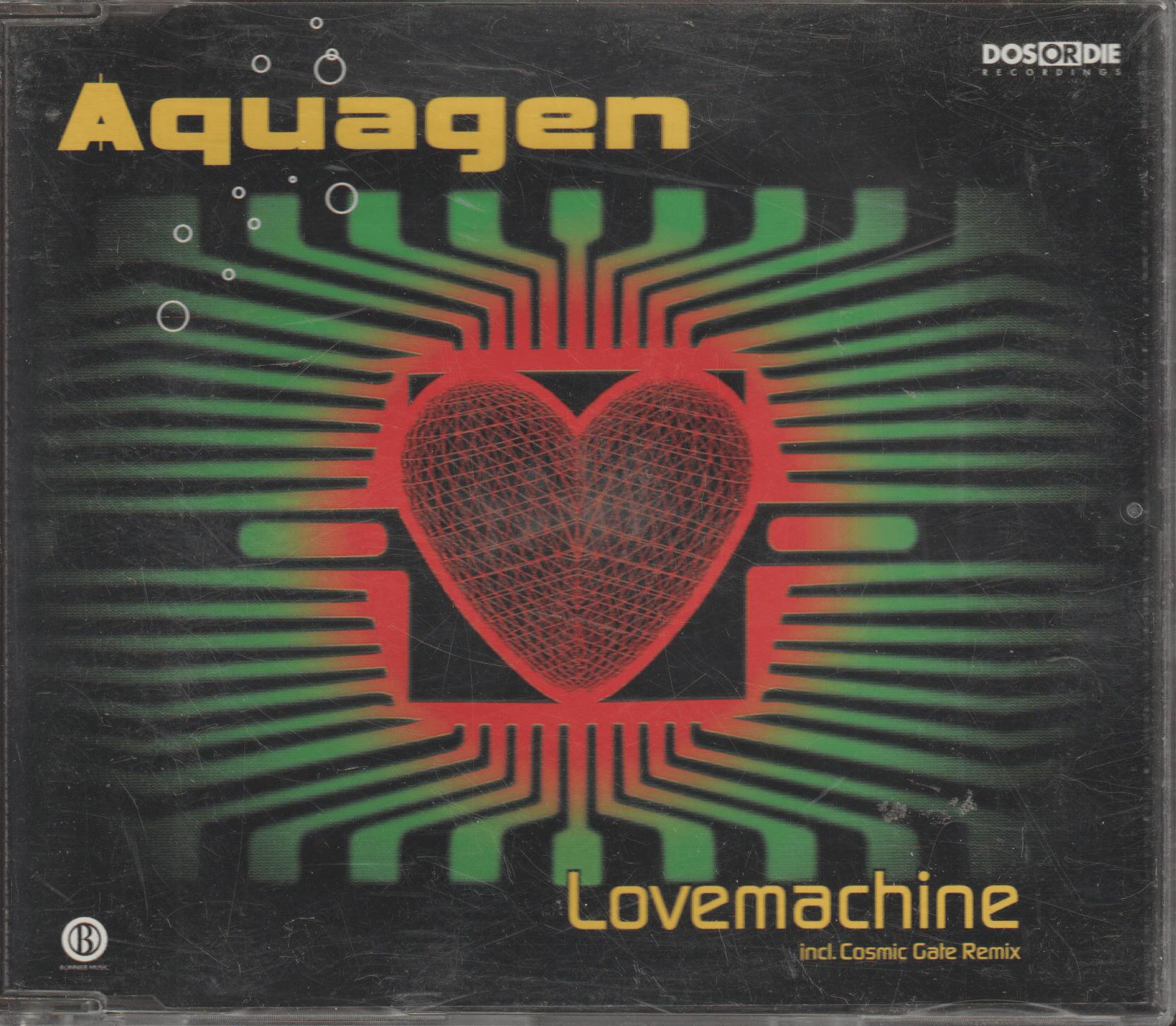Aquagen – Lovemachine. 2002. CD-singel.