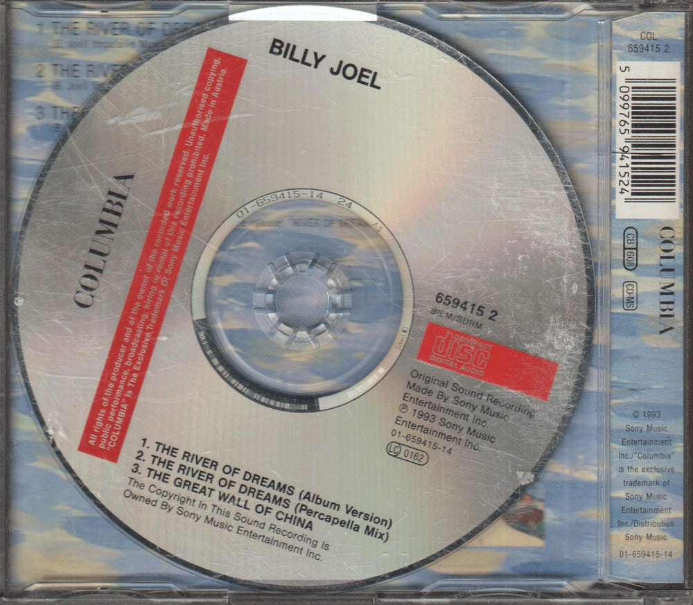 Billy Joel – The River of Dreams. 1993. CD-singel.