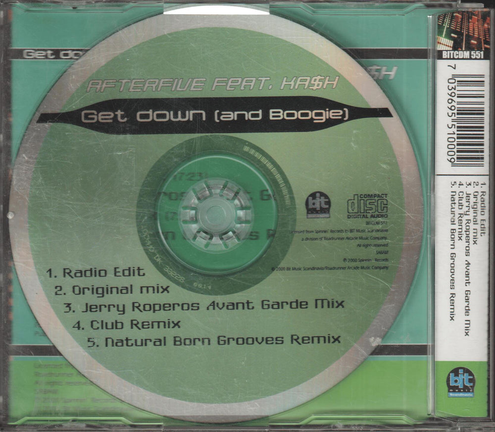 Afterfive feat. Ka$h – Get Down (And Boogie). 2001. CD-singel.
