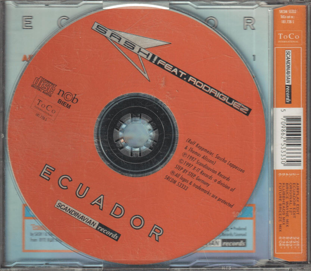 Sash! feat. Rodriguez – Ecuador. 1997. CD-singel.
