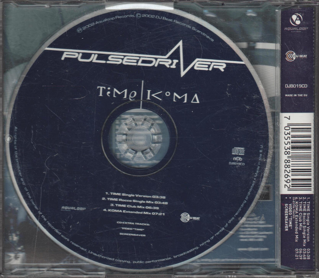Pulsedriver – Time. 2001. CD-singel.