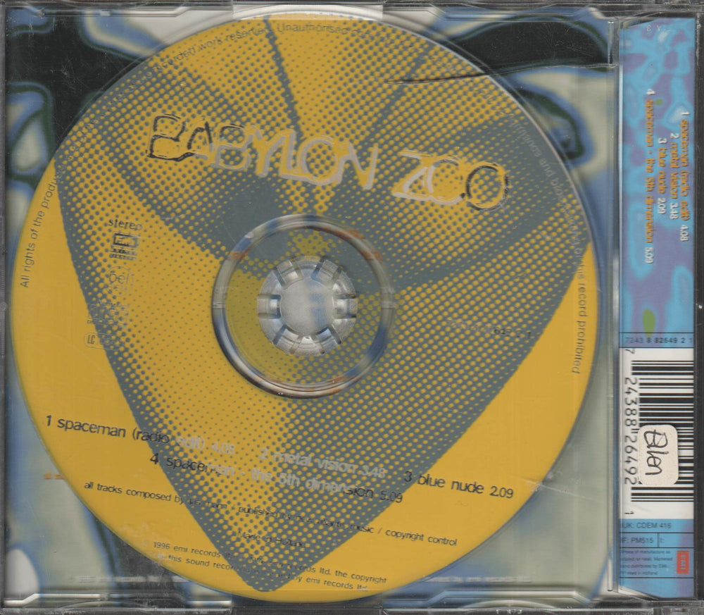 Babylon Zoo – Spaceman. 1996. CD-singel.