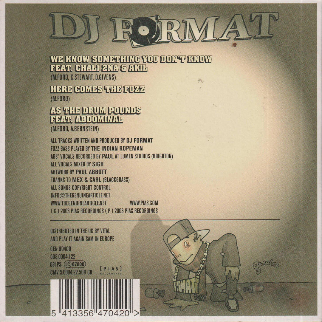 DJ Format feat. Chali 2na & Akil – We Know Something You Don't Know. 2003. CD-singel.