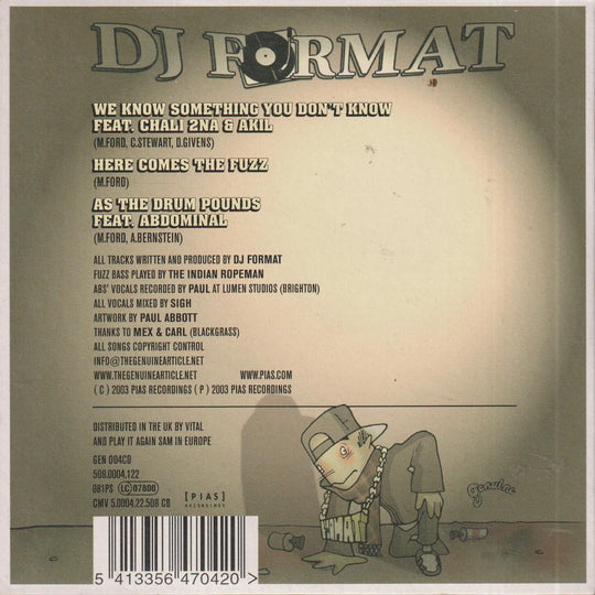DJ Format feat. Chali 2na & Akil – We Know Something You Don't Know. 2003. CD-singel.