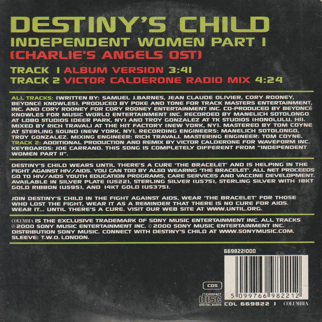 Destiny's Child – Independent Women Part I (Charlie's Angels OST). 2000. CD-singel.