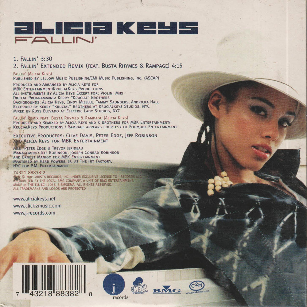 Alicia Keys – Fallin'. 2001. CD-singel.