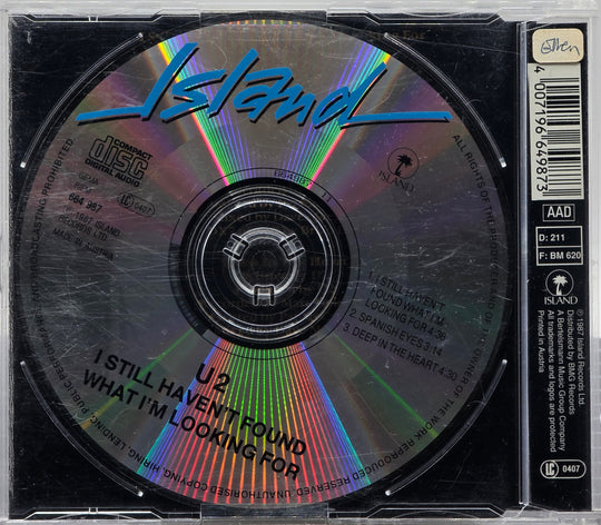 U2 – I Still Haven't Found What I'm Looking For. 1987. CD-singel.