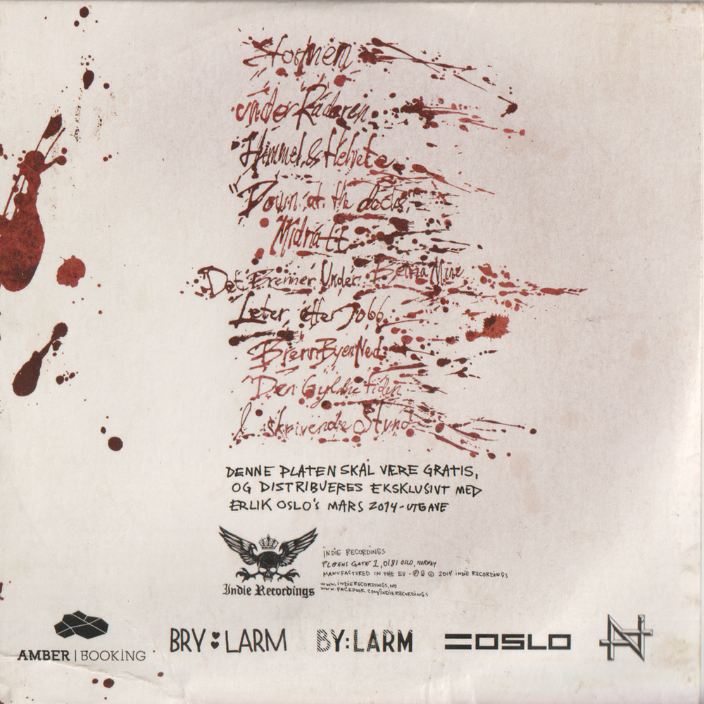 Oslo Ess – Alle Hjerter Deler Seg (Gateutgave for =Oslo / Bry:Larm Edition). 2014. CD i sleeve.
