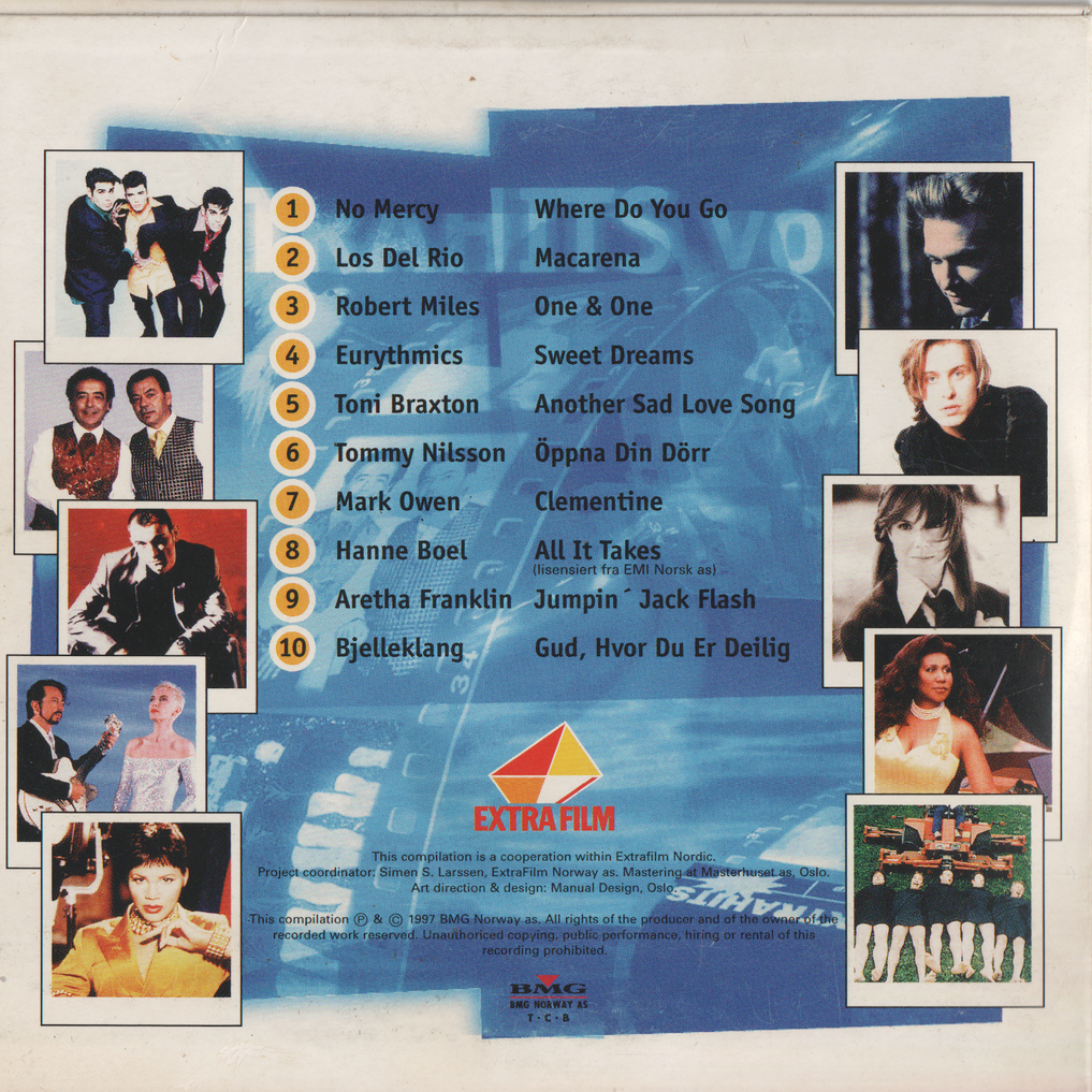 Diverse artister – Extra Hits Vol. 1. 1993. CD i sleeve.