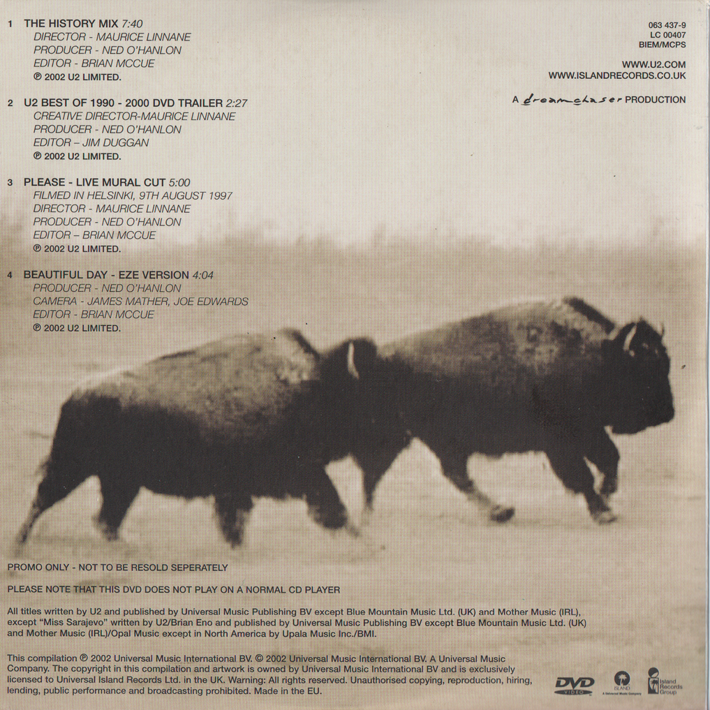 U2 – The Best Of 1990-2000. 2002. CD i sleeve.
