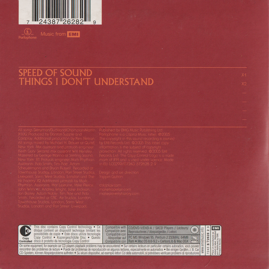 Coldplay – Speed of Sound. 2005. CD i sleeve.