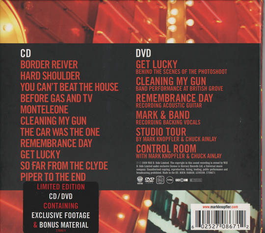 Mark Knopfler – Get Lucky. 2009. CD i sleeve.