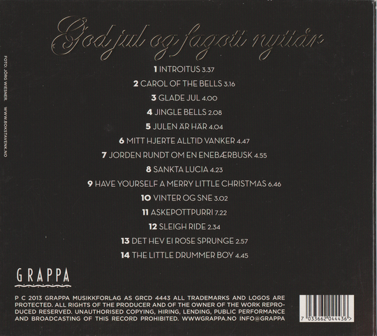 Oslo Fagottkor – God jul og fagott nyttår. 2013. CD i sleeve.