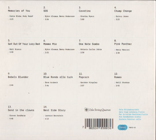 Oslo String Quartet – Falling Upwards. 2002. CD i sleeve.