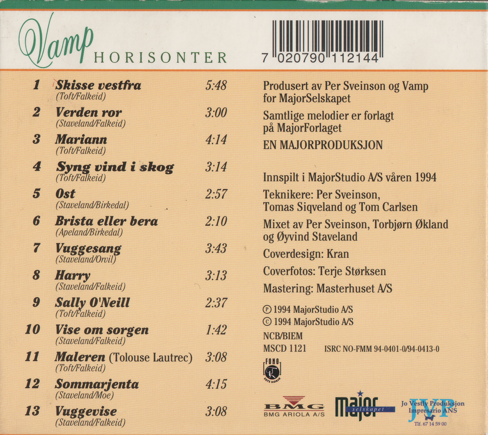 Vamp – Horisonter (1994). CD i sleeve.