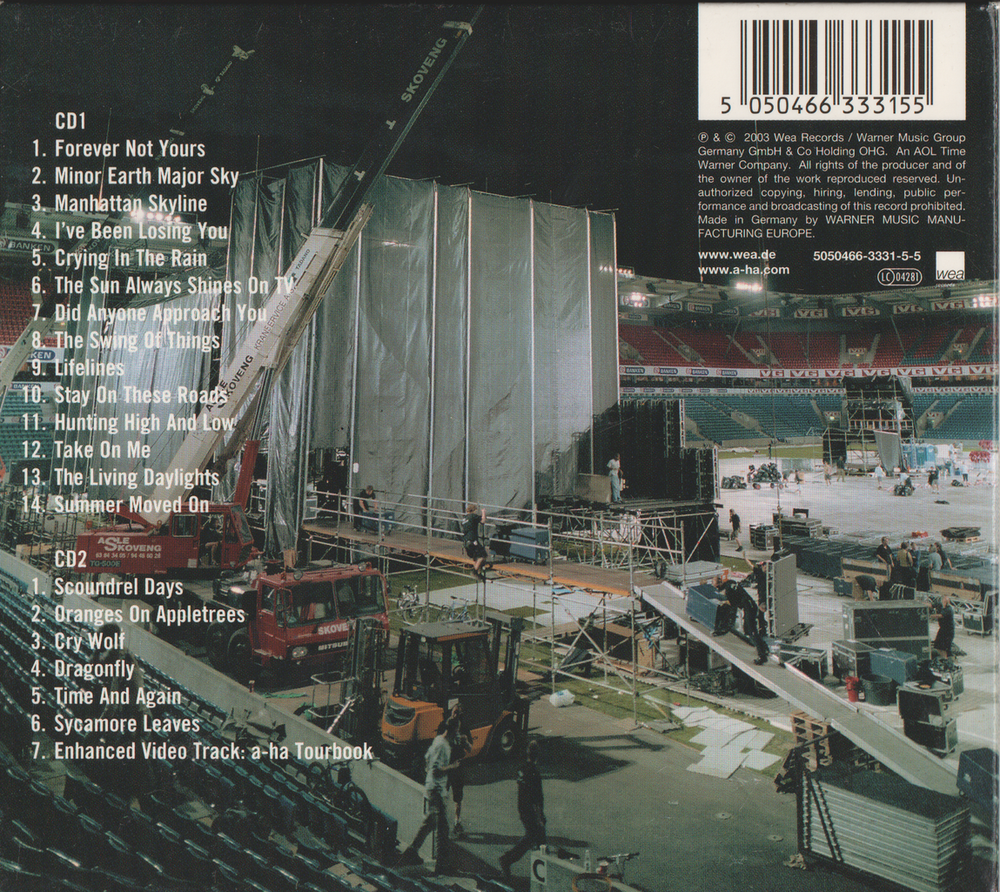 a-ha – How Can I Sleep With Your Voice In My Head: a-ha Live (2003). CD i sleeve.