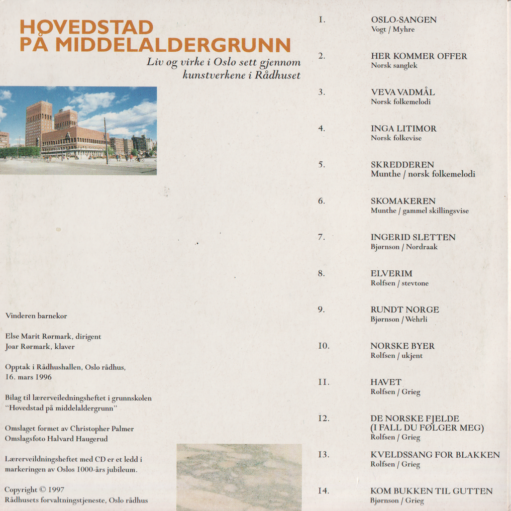 St. Hallvard-guttene – Med hilsen fra Oslo (1998). CD i sleeve.
