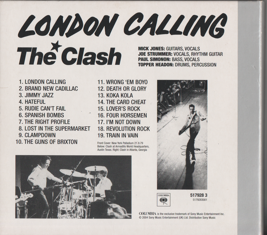 The Clash – London Calling (25th Anniversary Edition) (2004). CD i sleeve.