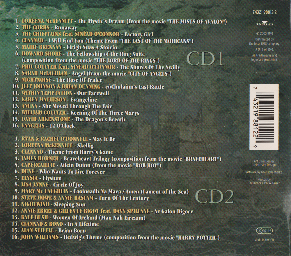Various Artists – The Celtic Circle: Legendary Music from a Mystic World (2002). CD i sleeve.
