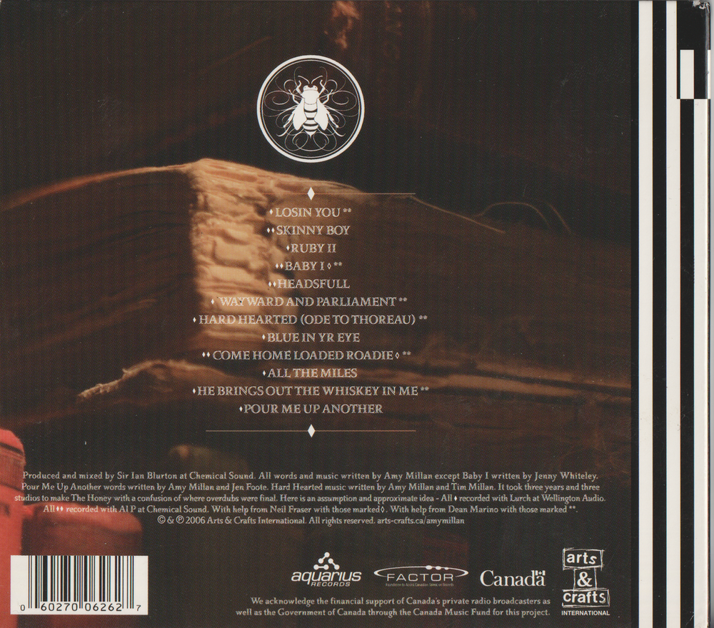 Amy Millan – Honey From The Tombs (2006). CD i sleeve.