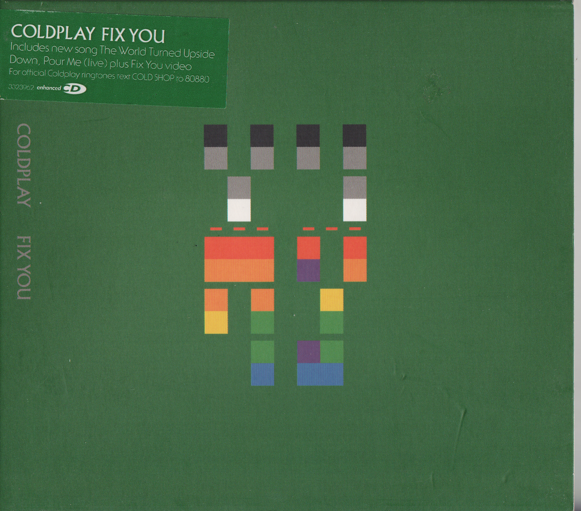 Coldplay – Fix You (2005). CD-singel i sleeve.