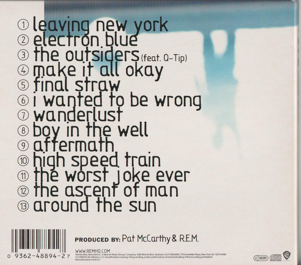 R.E.M. – Around the Sun (2004). CD i sleeve.