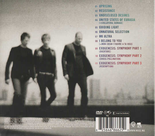 Muse – The Resistance (2009). CD i sleeve.
